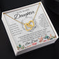 To My Beautiful Daughter from Dad - Interlocking Hearts Necklace - Pink