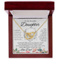 To My Beautiful Daughter from Dad - Interlocking Hearts Necklace - Pink