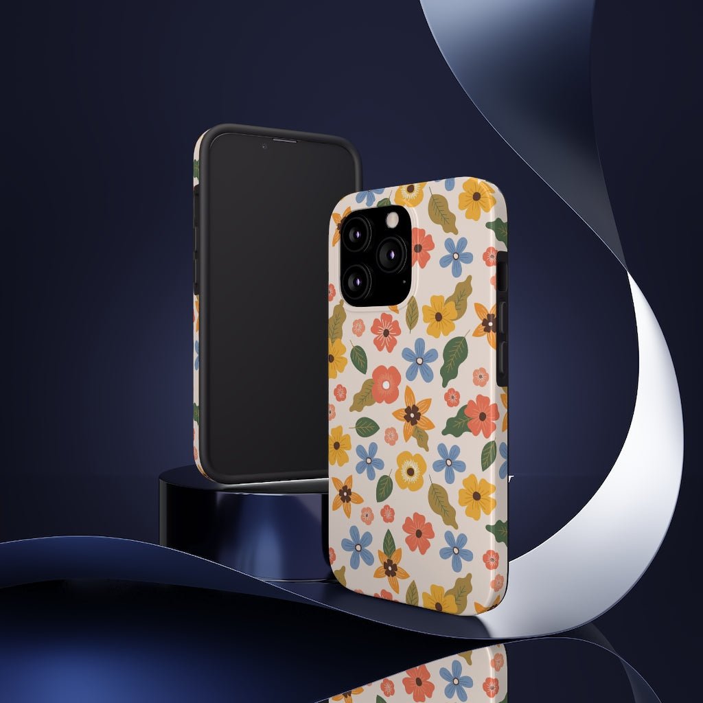 Beautiful Flowers and Leaves Tough Phone Case - Super-Cute & Impact Resistant for iPhones & Samsung - We Love Your Gift