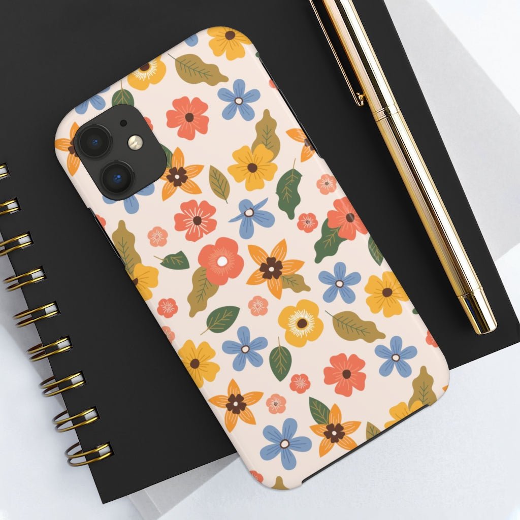 Beautiful Flowers and Leaves Tough Phone Case - Super-Cute & Impact Resistant for iPhones & Samsung - We Love Your Gift