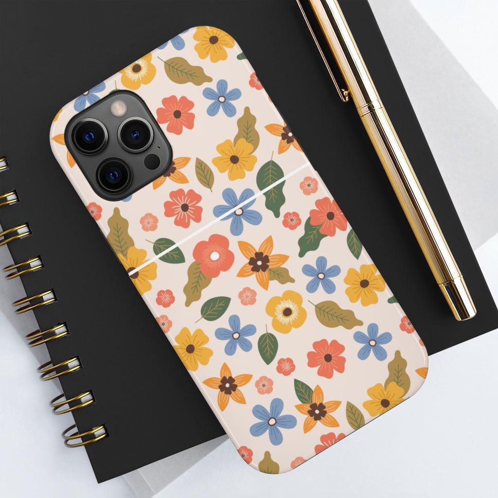 Beautiful Flowers and Leaves Tough Phone Case - Super-Cute & Impact Resistant for iPhones & Samsung - We Love Your Gift