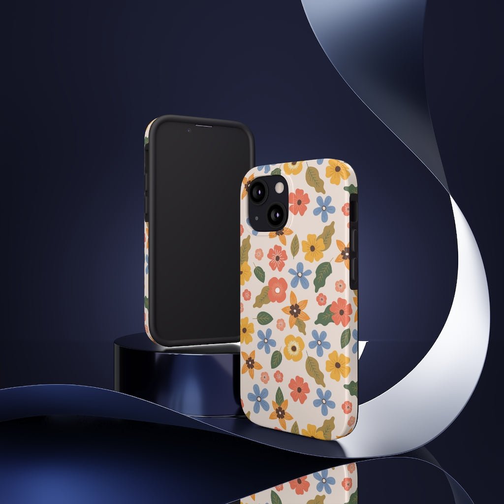 Beautiful Flowers and Leaves Tough Phone Case - Super-Cute & Impact Resistant for iPhones & Samsung - We Love Your Gift