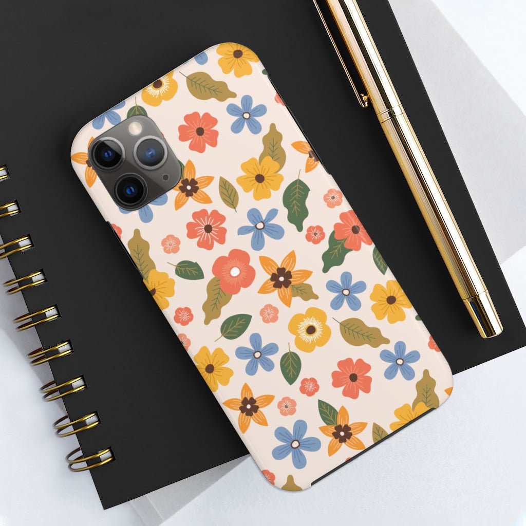 Beautiful Flowers and Leaves Tough Phone Case - Super-Cute & Impact Resistant for iPhones & Samsung - We Love Your Gift