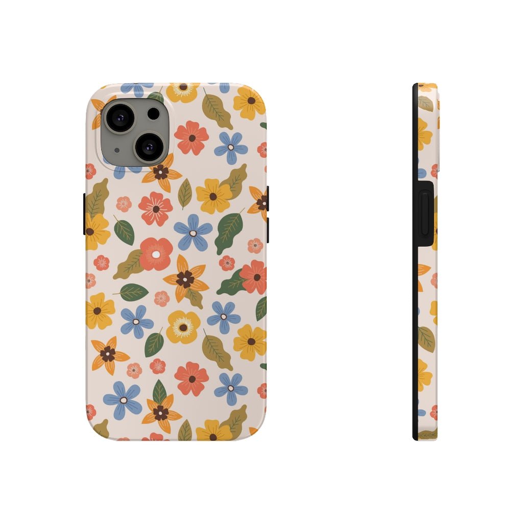 Beautiful Flowers and Leaves Tough Phone Case - Super-Cute & Impact Resistant for iPhones & Samsung - We Love Your Gift