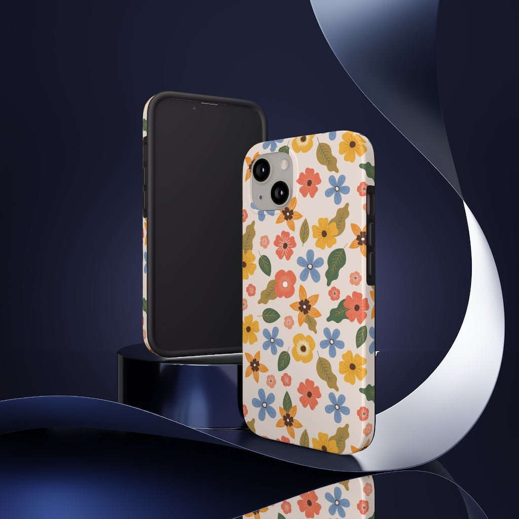 Beautiful Flowers and Leaves Tough Phone Case - Super-Cute & Impact Resistant for iPhones & Samsung - We Love Your Gift