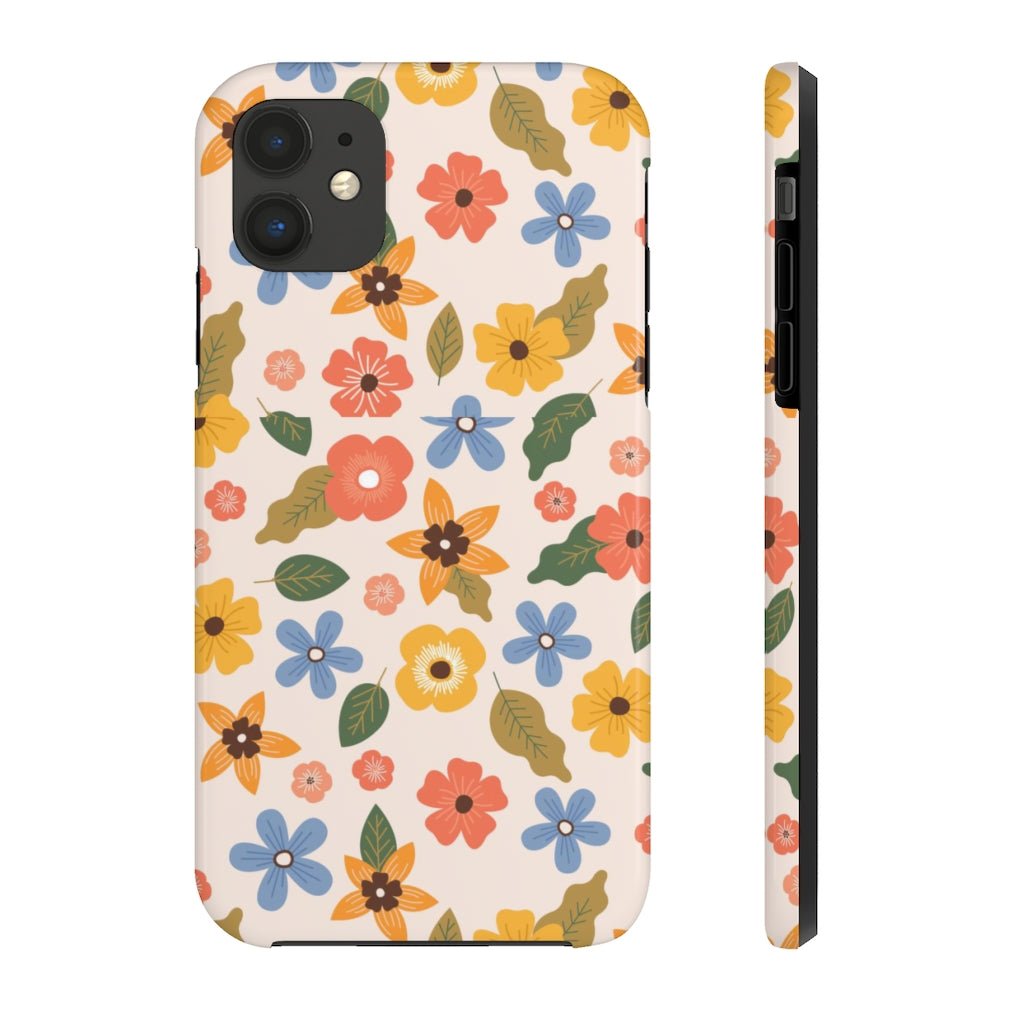 Beautiful Flowers and Leaves Tough Phone Case - Super-Cute & Impact Resistant for iPhones & Samsung - We Love Your Gift