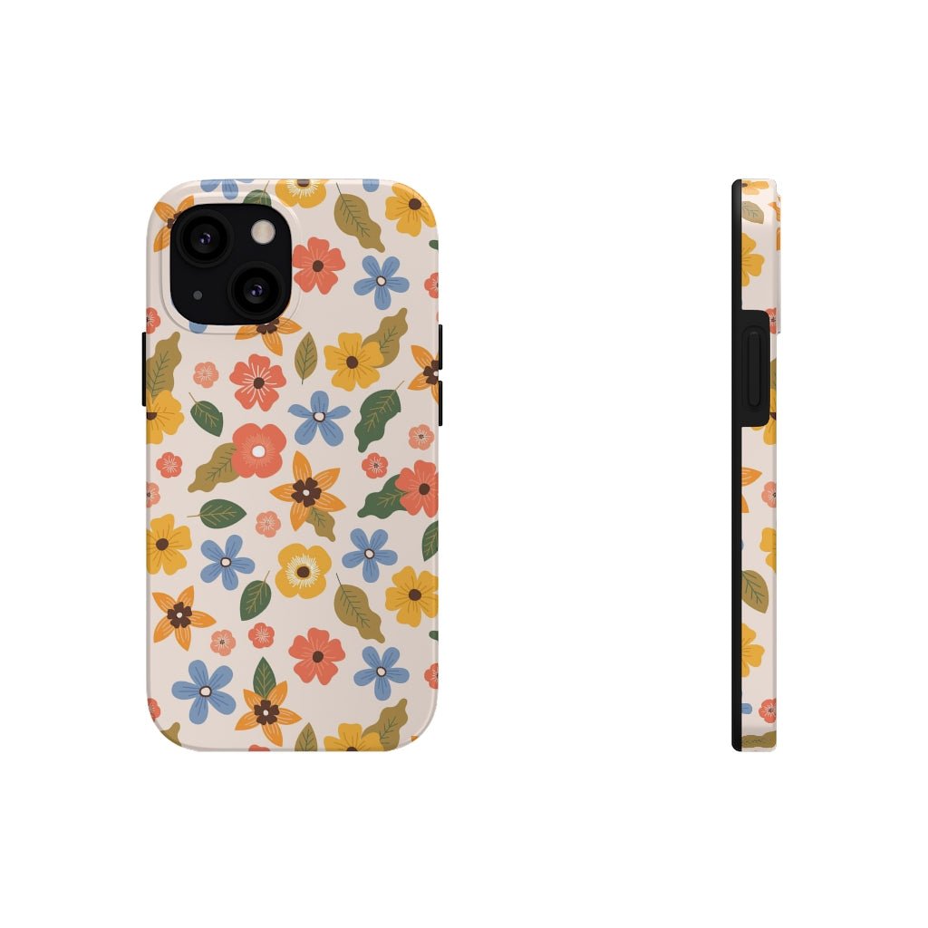 Beautiful Flowers and Leaves Tough Phone Case - Super-Cute & Impact Resistant for iPhones & Samsung - We Love Your Gift