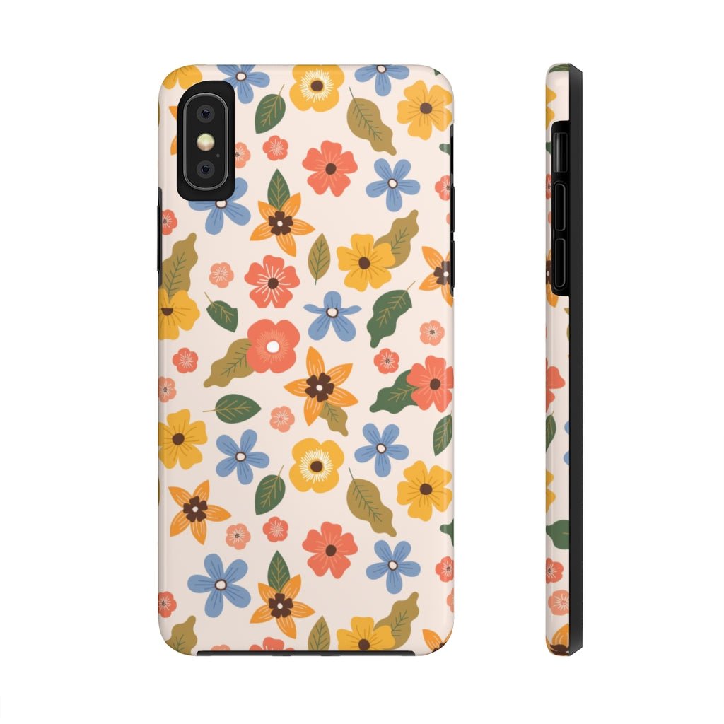 Beautiful Flowers and Leaves Tough Phone Case - Super-Cute & Impact Resistant for iPhones & Samsung - We Love Your Gift