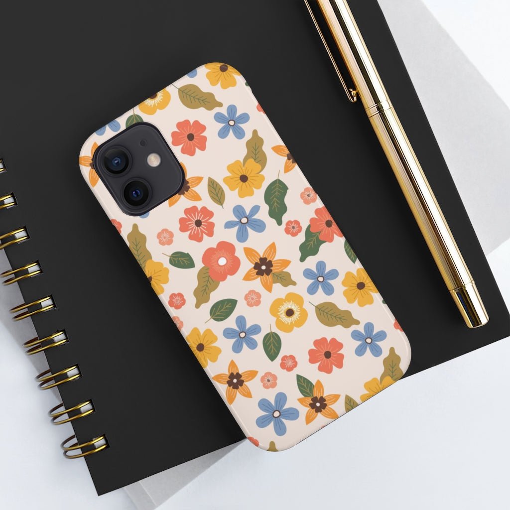 Beautiful Flowers and Leaves Tough Phone Case - Super-Cute & Impact Resistant for iPhones & Samsung - We Love Your Gift