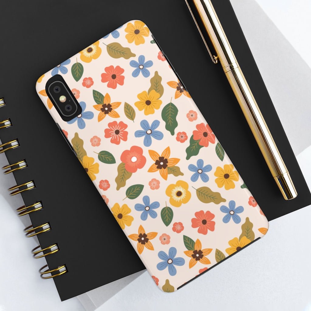 Beautiful Flowers and Leaves Tough Phone Case - Super-Cute & Impact Resistant for iPhones & Samsung - We Love Your Gift