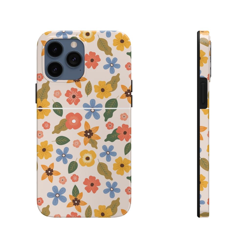 Beautiful Flowers and Leaves Tough Phone Case - Super-Cute & Impact Resistant for iPhones & Samsung - We Love Your Gift