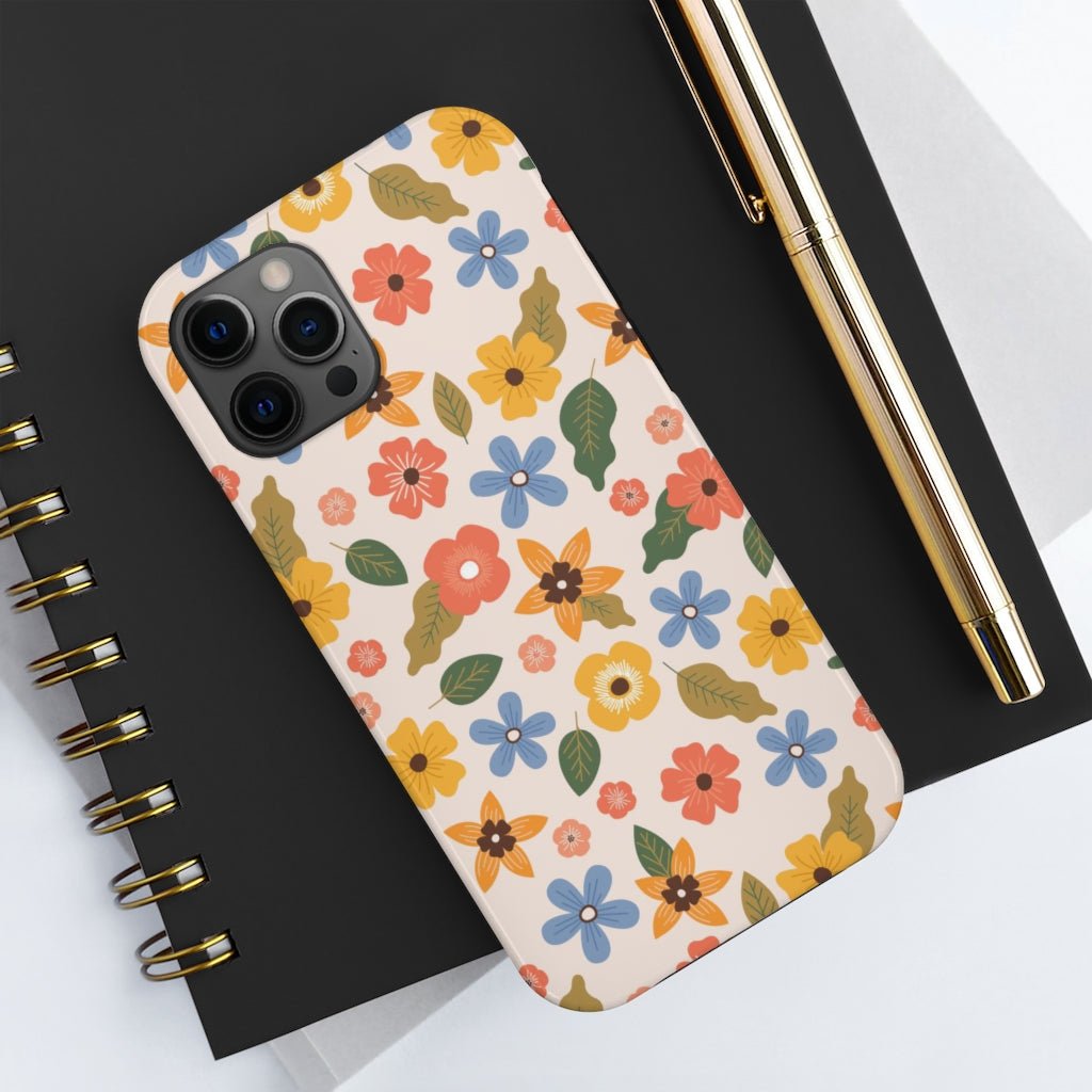 Beautiful Flowers and Leaves Tough Phone Case - Super-Cute & Impact Resistant for iPhones & Samsung - We Love Your Gift