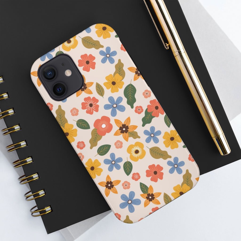 Beautiful Flowers and Leaves Tough Phone Case - Super-Cute & Impact Resistant for iPhones & Samsung - We Love Your Gift