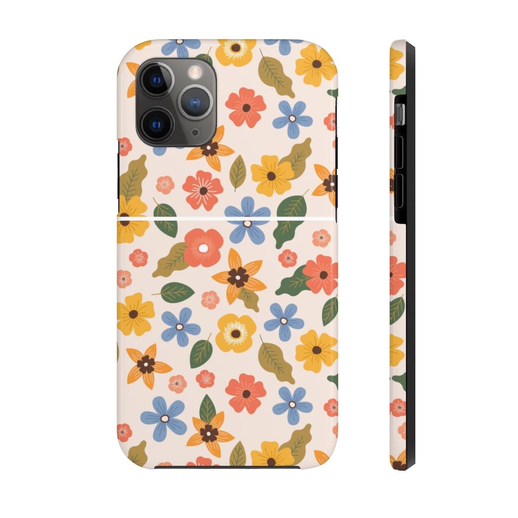 Beautiful Flowers and Leaves Tough Phone Case - Super-Cute & Impact Resistant for iPhones & Samsung - We Love Your Gift