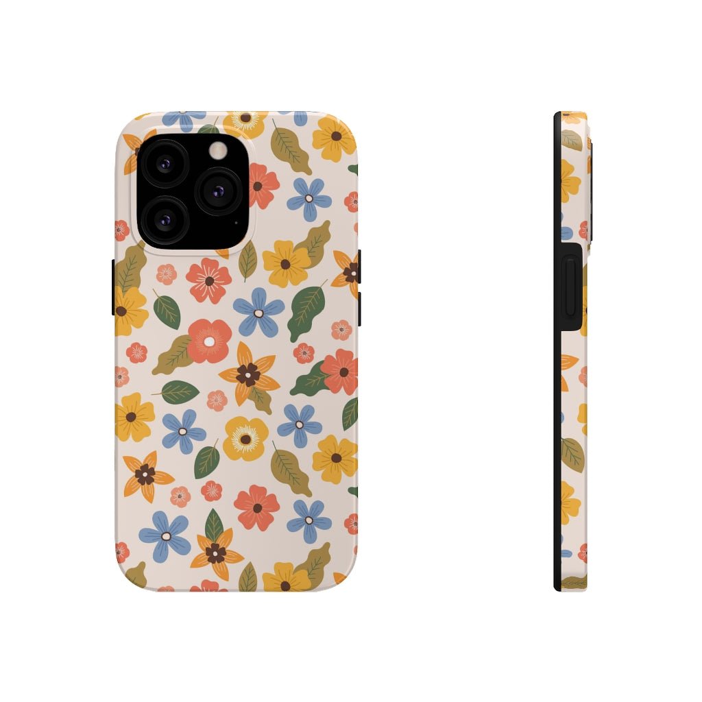 Beautiful Flowers and Leaves Tough Phone Case - Super-Cute & Impact Resistant for iPhones & Samsung - We Love Your Gift