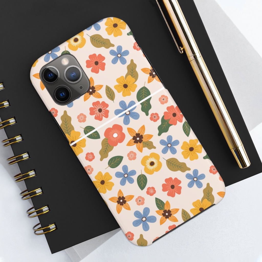 Beautiful Flowers and Leaves Tough Phone Case - Super-Cute & Impact Resistant for iPhones & Samsung - We Love Your Gift