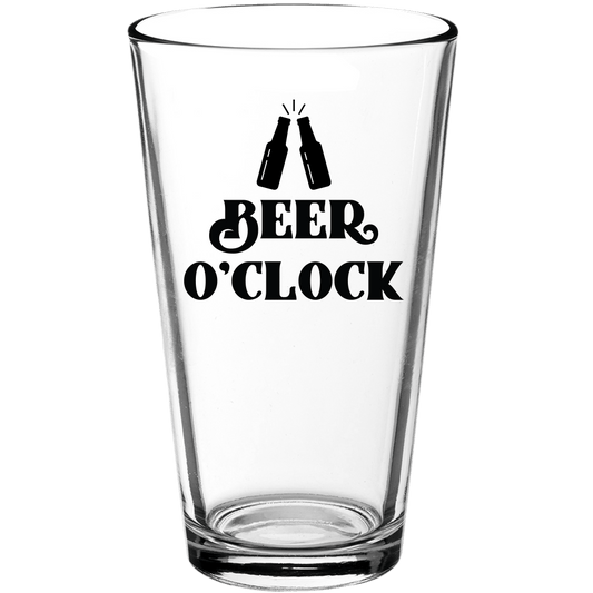 Beer O'Clock Funny Pint Glass - We Love Your Gift