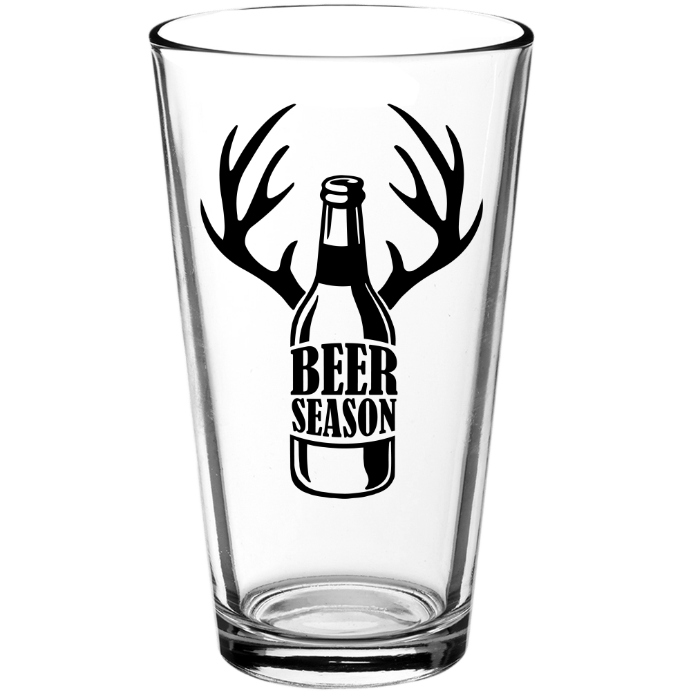 Beer Season Funny Pint Glass - We Love Your Gift