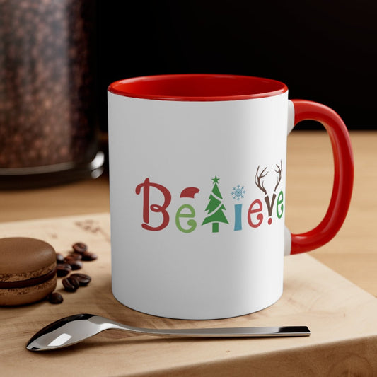 Believe - Color Handled Holiday Mug - We Love Your Gift