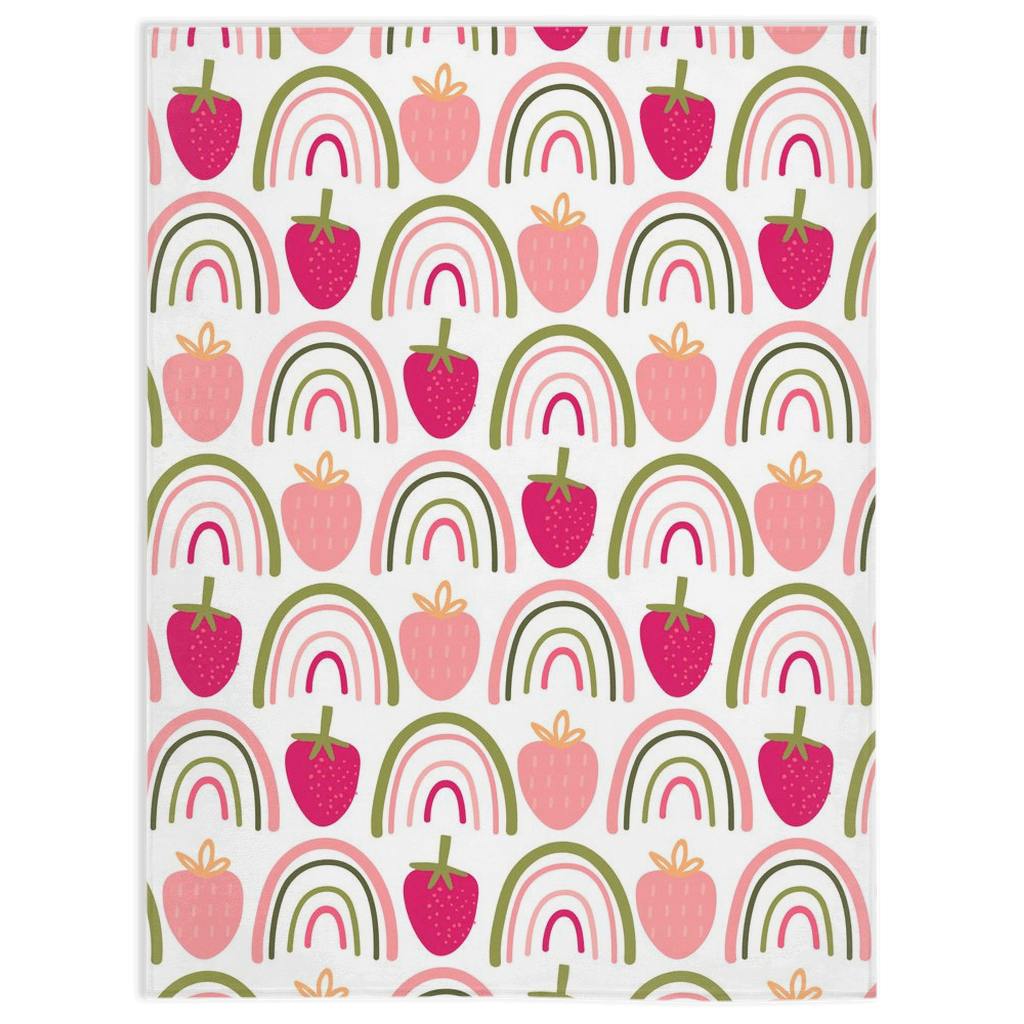 Berries and Rainbows Minky Blankets - We Love Your Gift