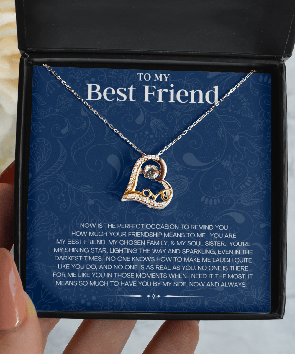 Best Friend Necklace Jewelry Gift Idea with Message Card - We Love Your Gift