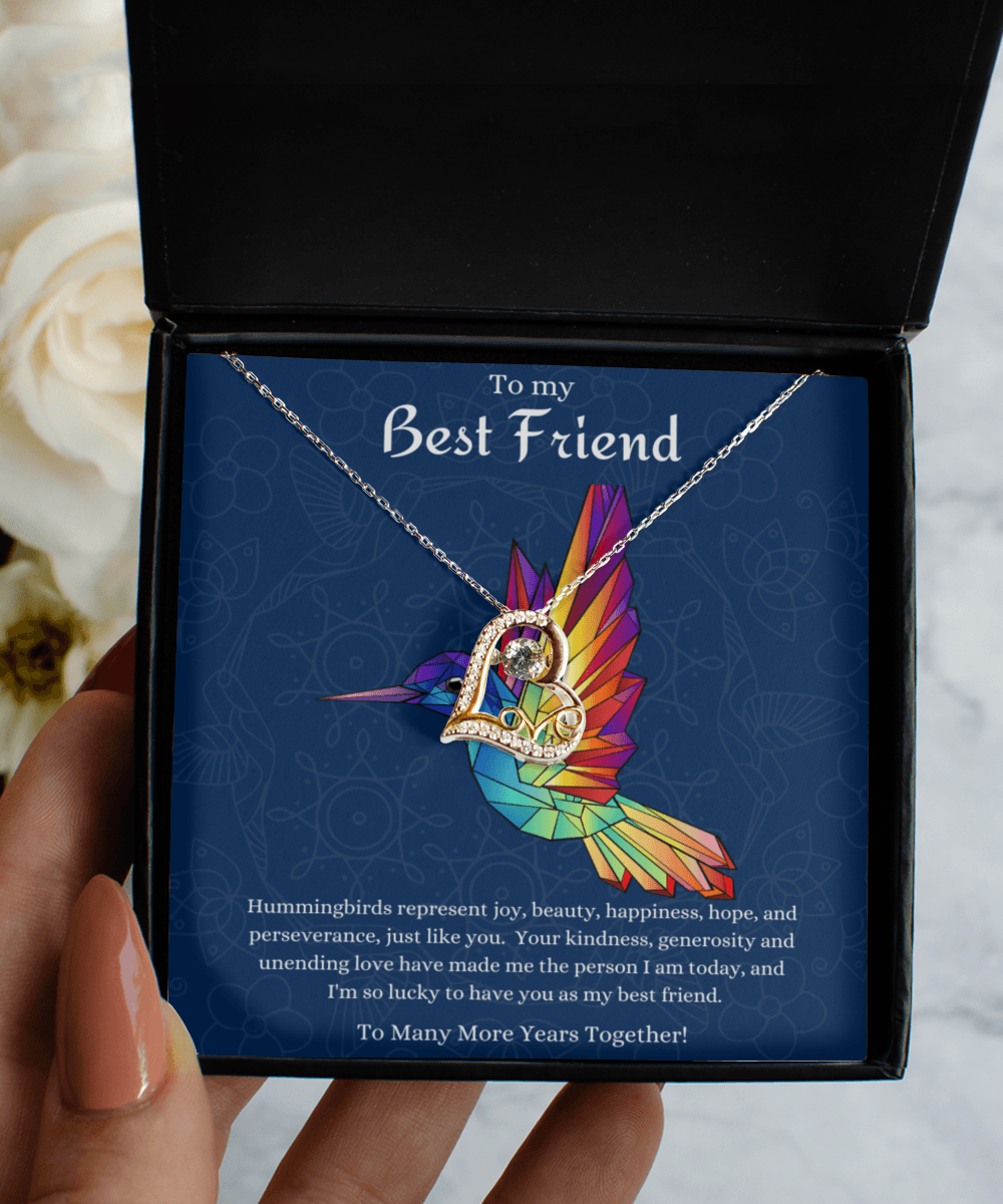 Best Friend Necklace Jewelry Gift Idea with Message Card - We Love Your Gift