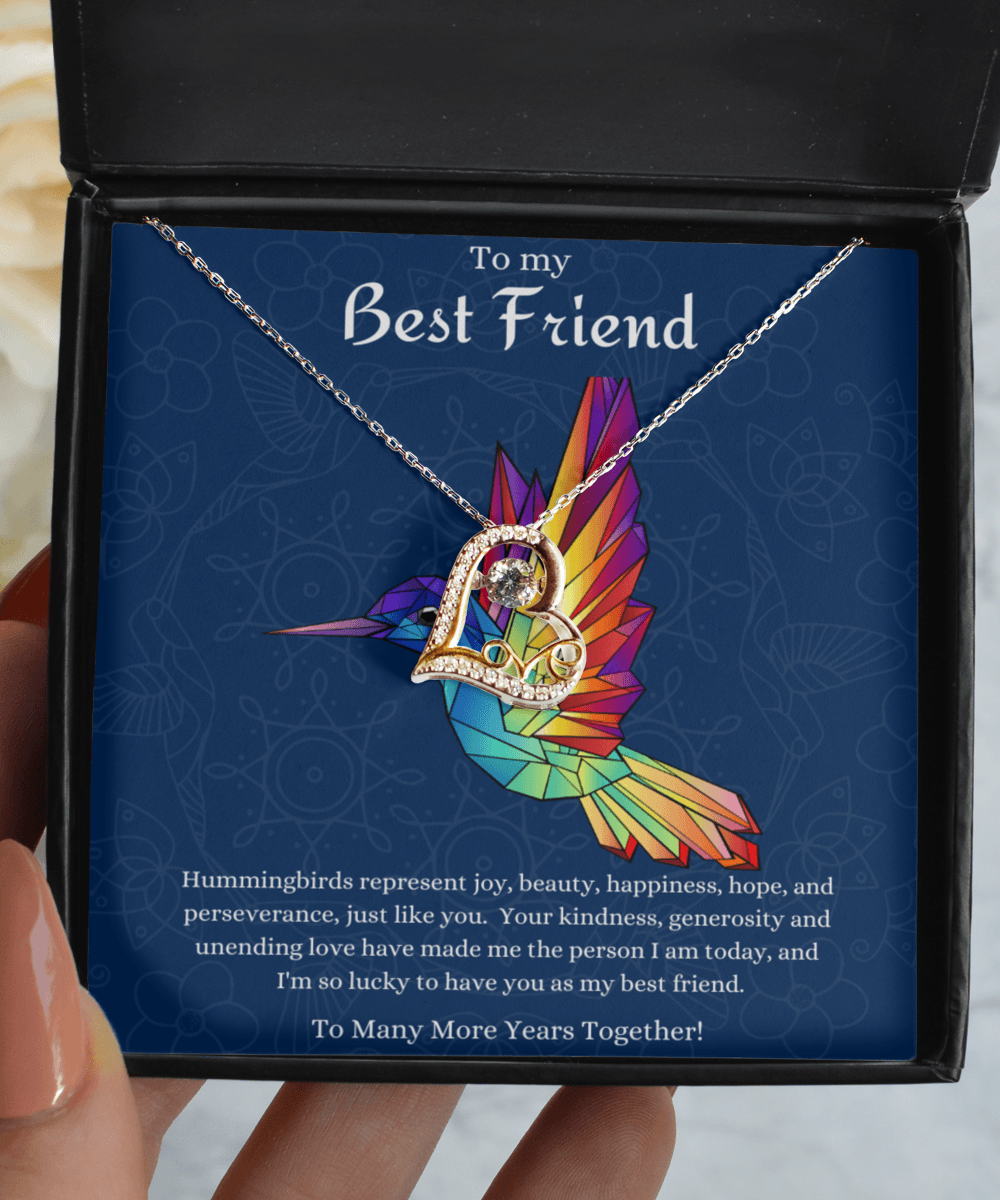 Best Friend Necklace Jewelry Gift Idea with Message Card - We Love Your Gift