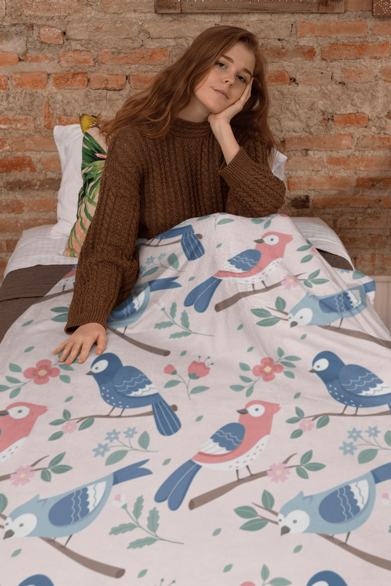 Birds Velveteen Plush Blanket - Super Soft, Warm & Cozy - We Love Your Gift