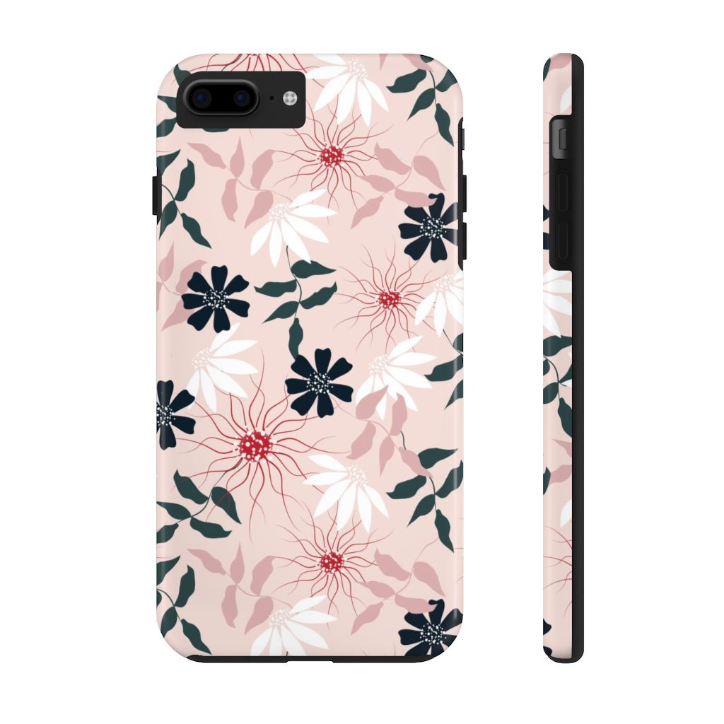 Black and Pink Floral Tough Phone Case - Super-Cute & Impact Resistant for iPhones & Samsung - We Love Your Gift