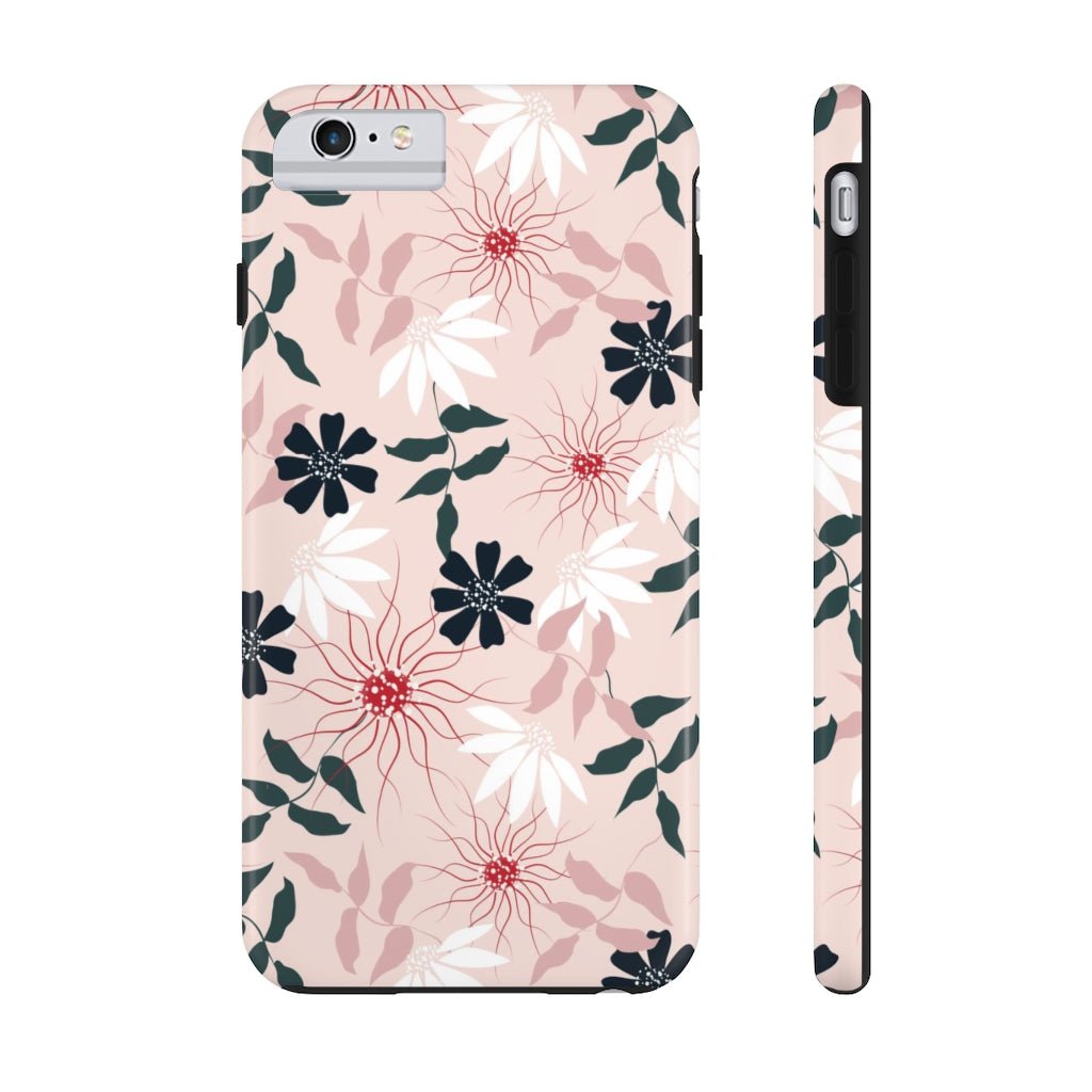 Black and Pink Floral Tough Phone Case - Super-Cute & Impact Resistant for iPhones & Samsung - We Love Your Gift