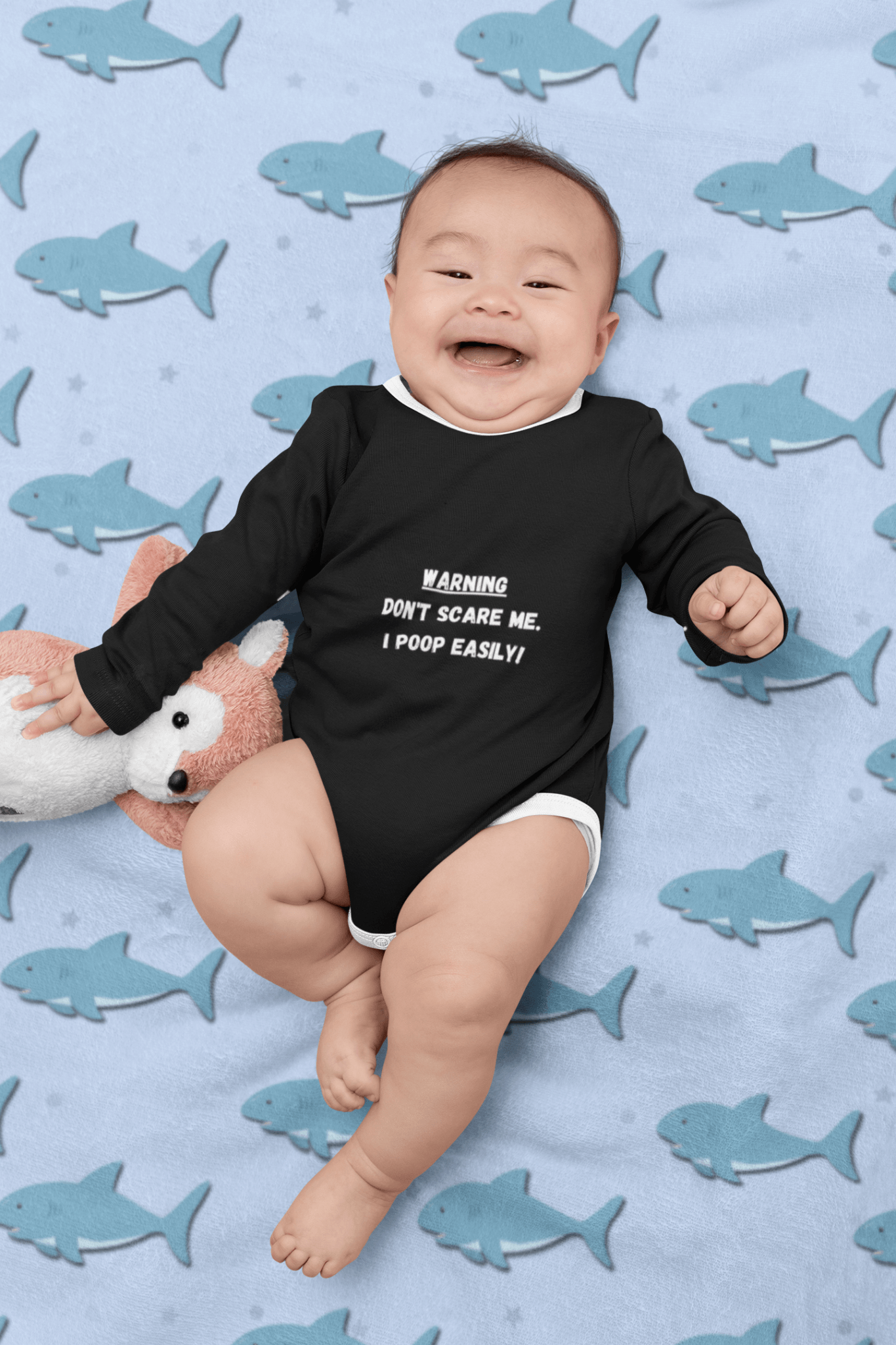 Blue Sharks Minky Blankets - We Love Your Gift