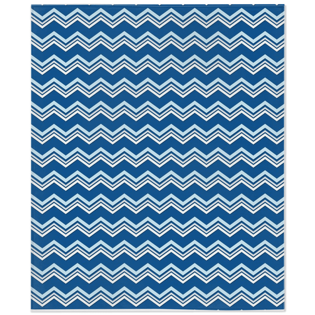 Blue Zigzag Minky Blankets - We Love Your Gift