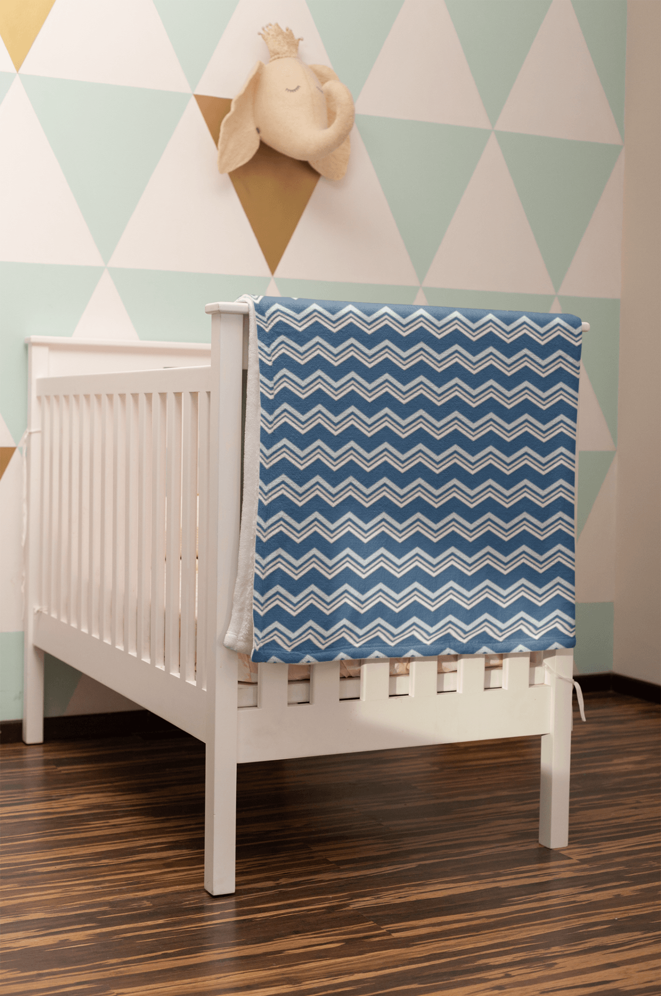 Blue Zigzag Minky Blankets - We Love Your Gift