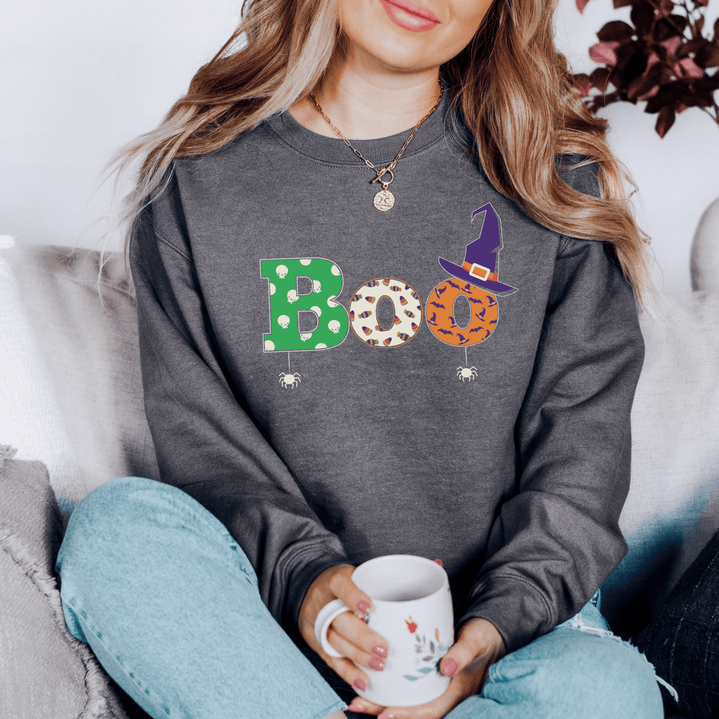 BOO Print Sweatshirt for Fall - We Love Your Gift