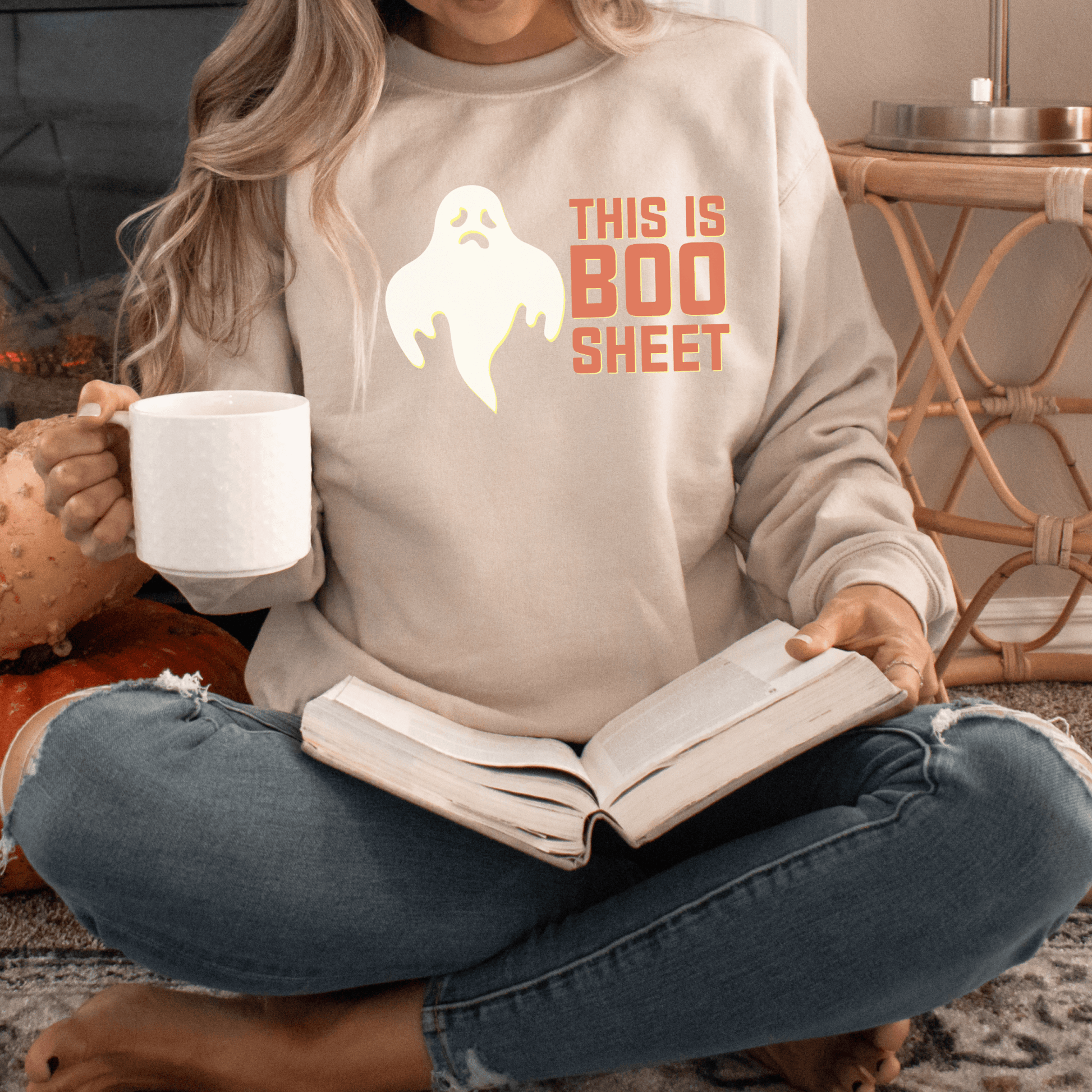 BOO Sheet Sweatshirt Print for Fall - We Love Your Gift