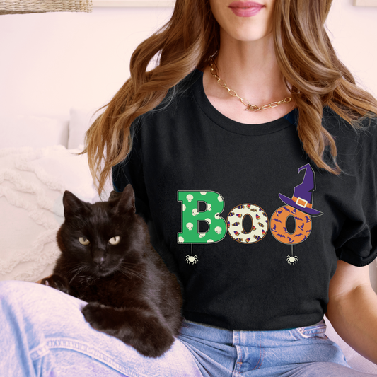 BOO Print Shirt for Fall