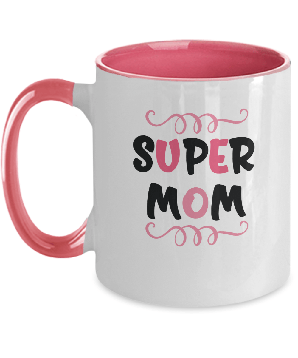 Breast Cancer Super Mom Pink Mug - We Love Your Gift