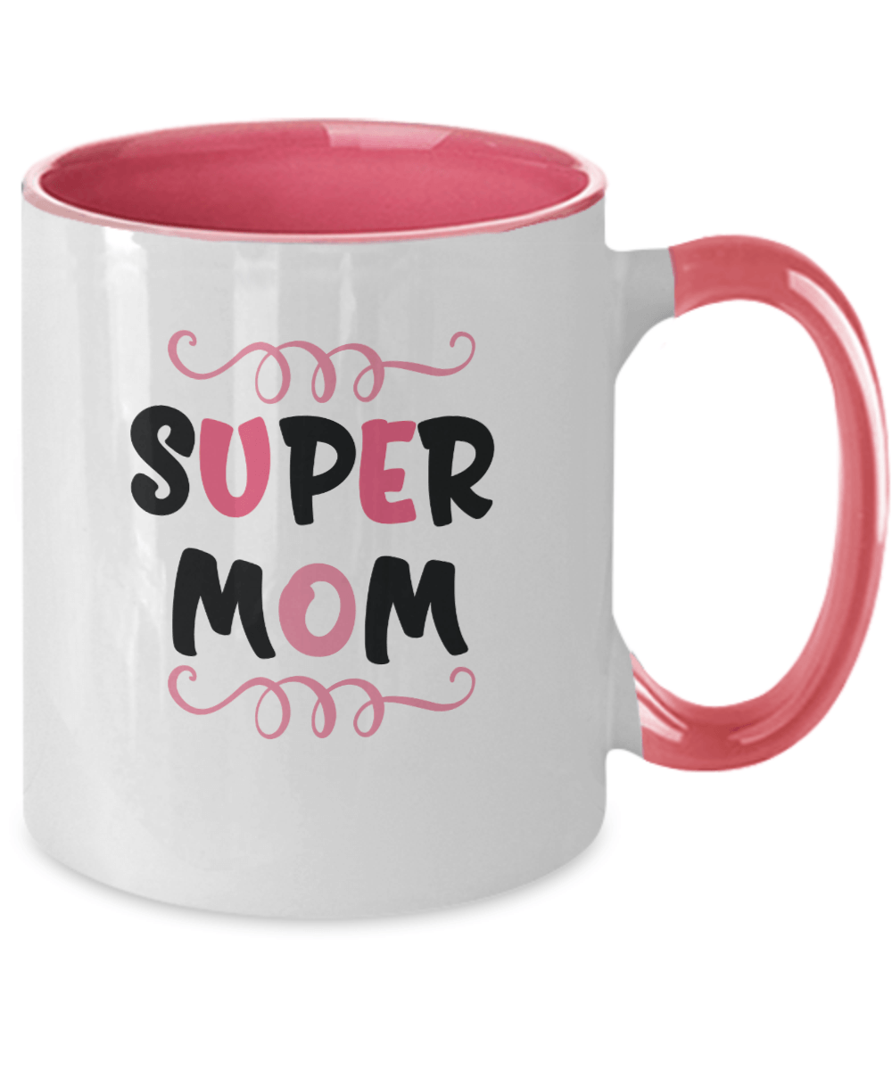 Breast Cancer Super Mom Pink Mug - We Love Your Gift