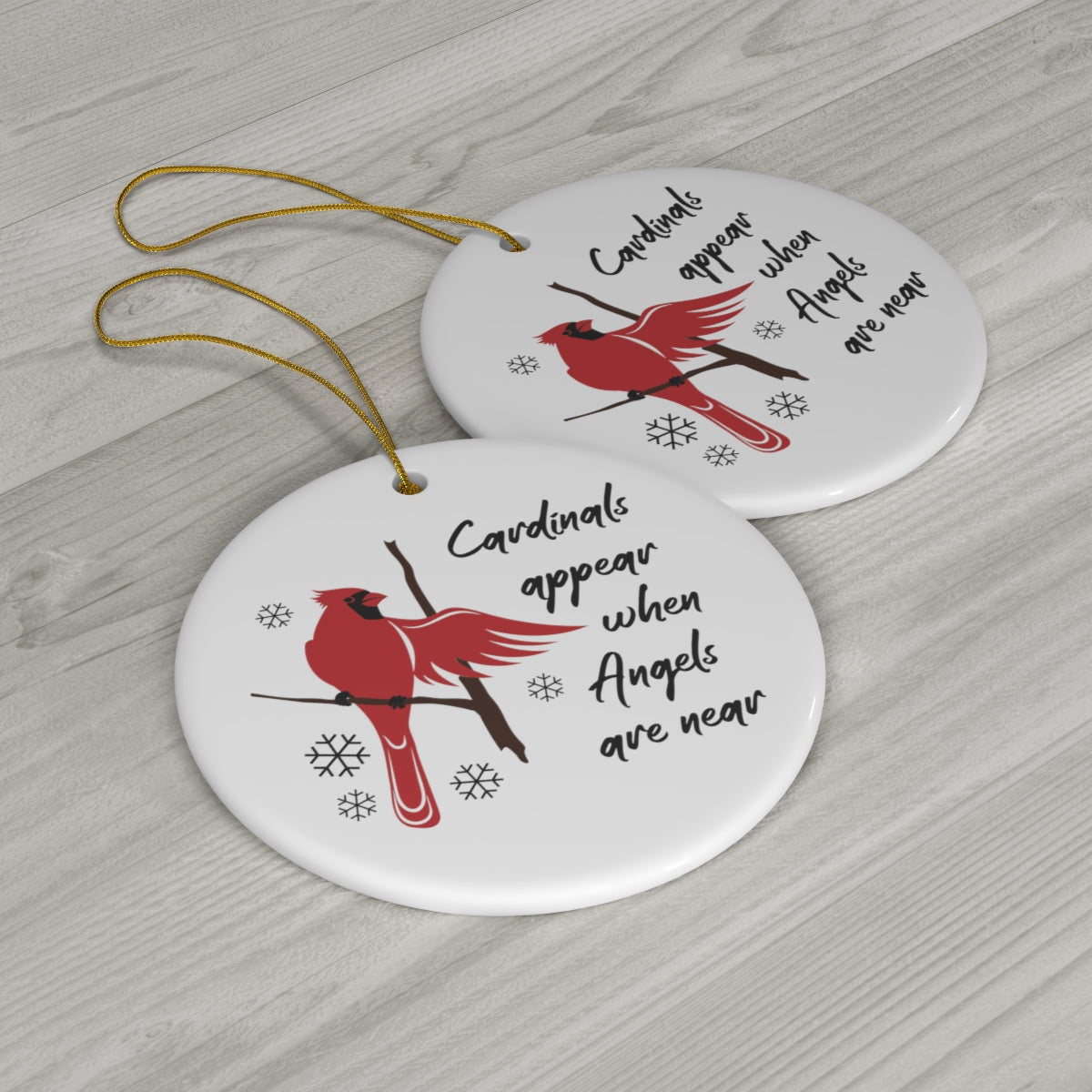 Cardinals Appear When Angels Are Near Memorial Ornament - We Love Your Gift