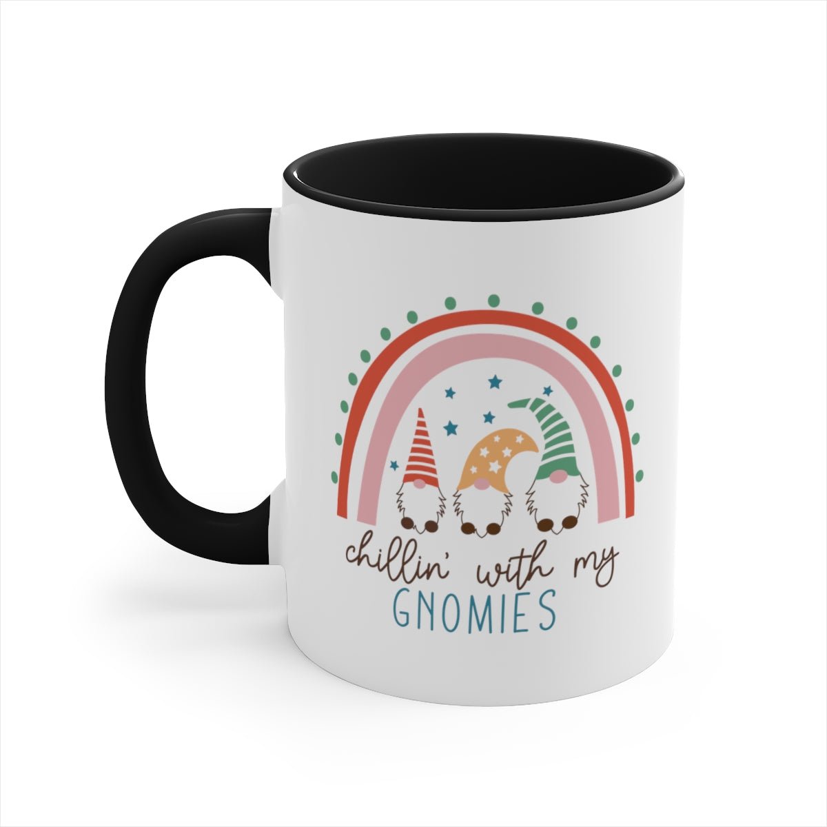 Chillin' With My Gnomies - Color Handled Funny Mug - We Love Your Gift