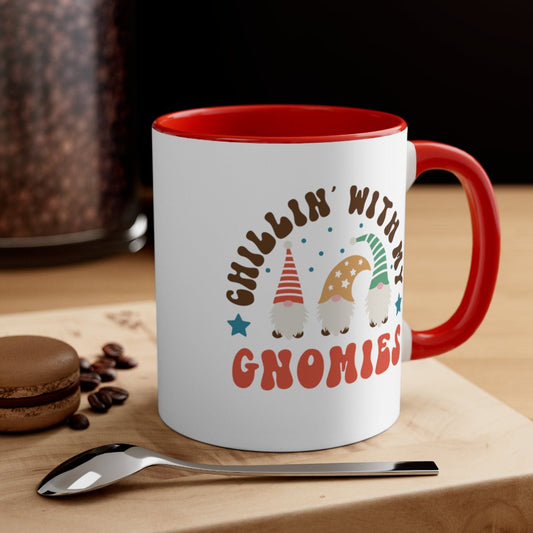 Chillin' With My Gnomies Stars - Color Handled Funny Mug - We Love Your Gift