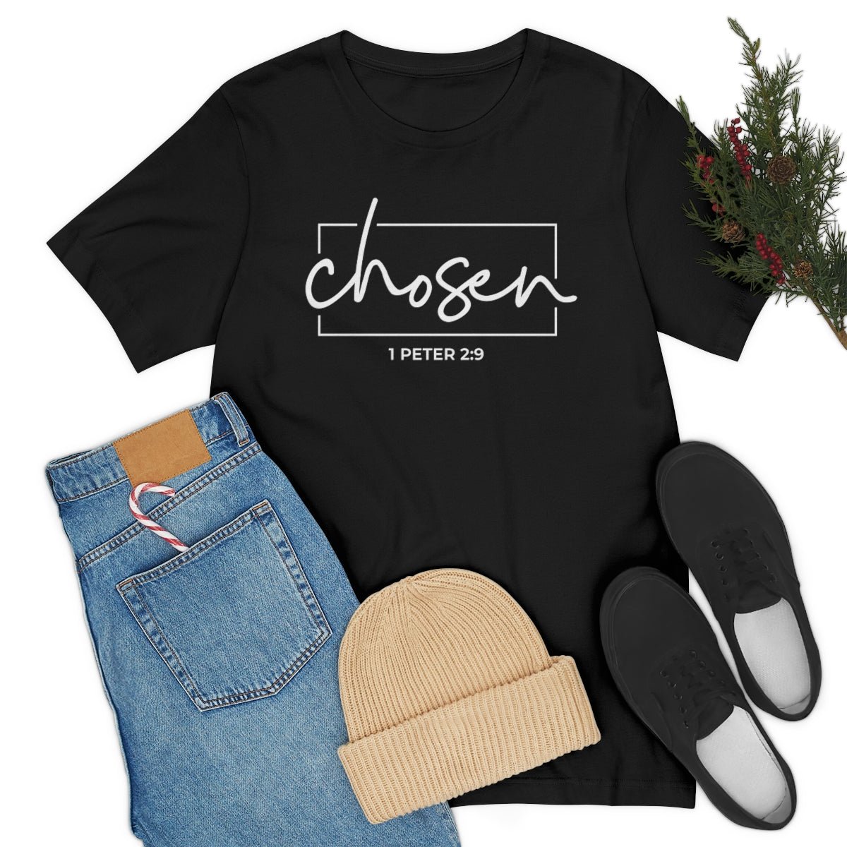 Chosen 1 Peter 2:9 Bible Verse Tshirt - We Love Your Gift