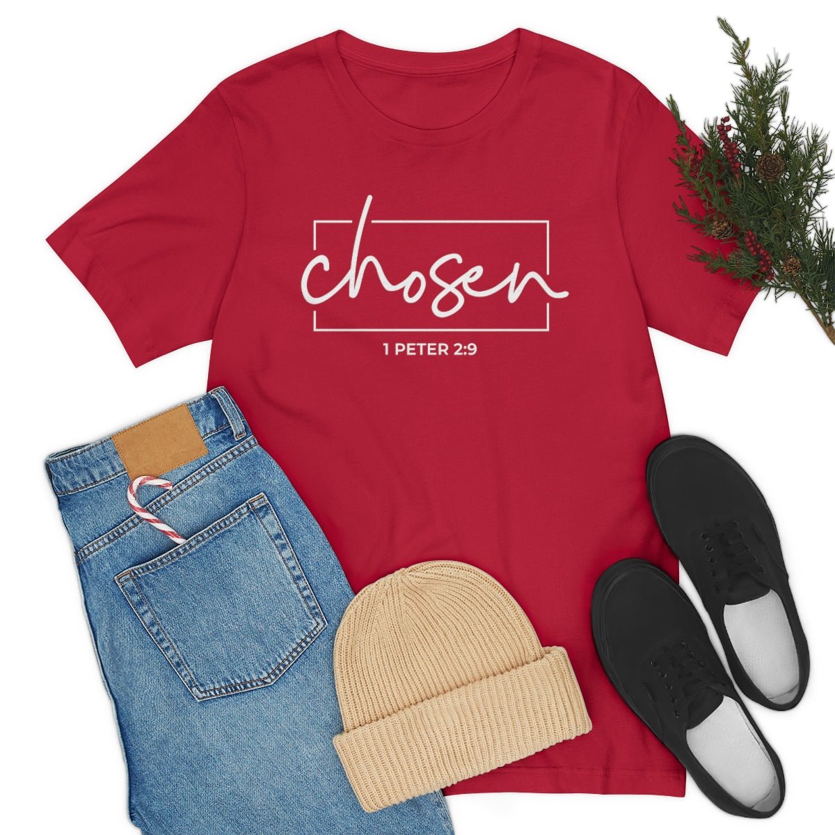 Chosen 1 Peter 2:9 Bible Verse Tshirt - We Love Your Gift