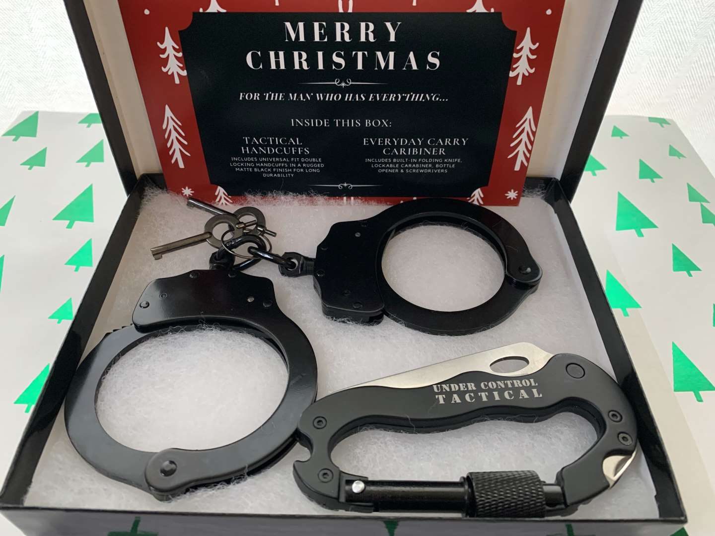 Christmas Bundle 1 - Tactical Handcuffs + Everyday Carry Carabiner - We Love Your Gift