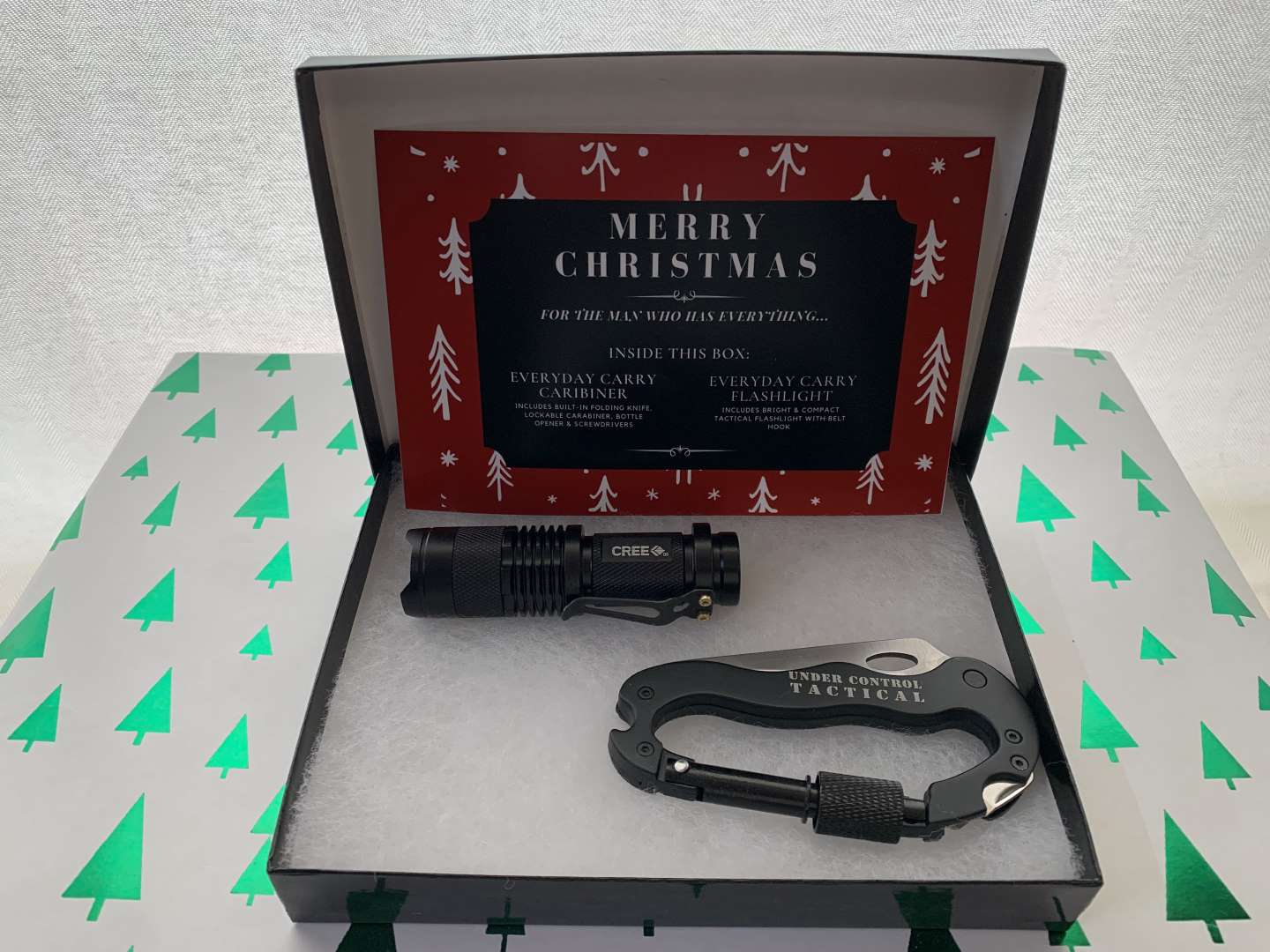 Christmas Bundle 3 - Everyday Carry Flashlight + Everyday Carry Carabiner - We Love Your Gift