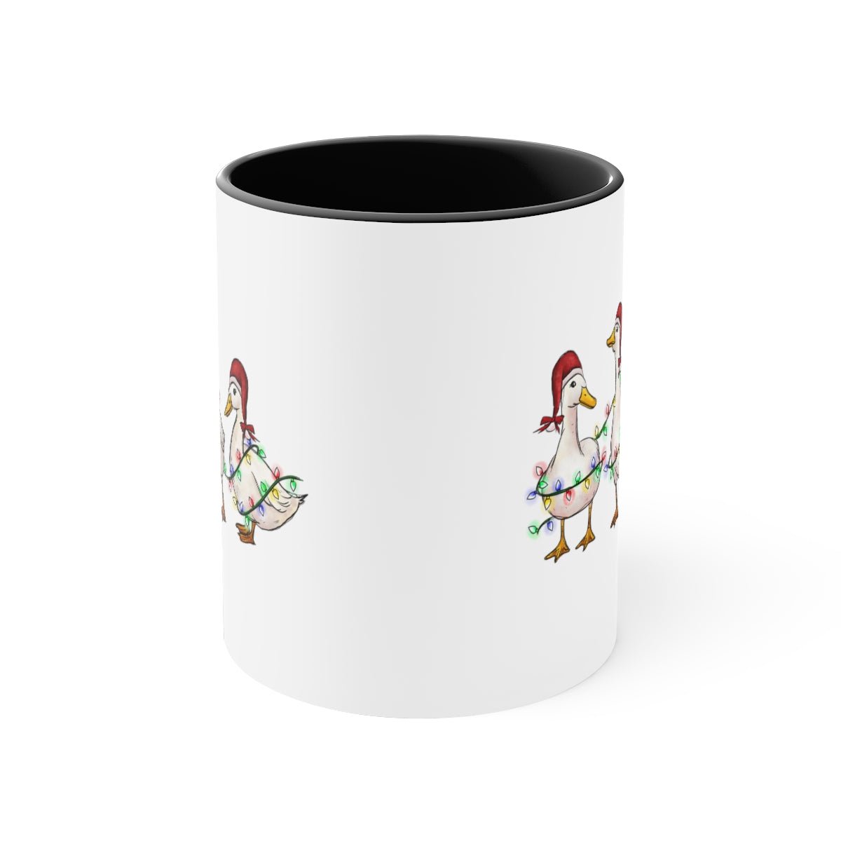 Christmas Geese - Color Handled Funny Mug - We Love Your Gift