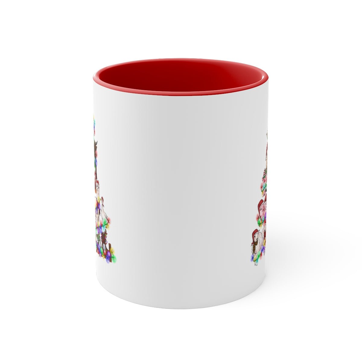 Christmas Tree Farm Animals - Color Handled Funny Mug - We Love Your Gift