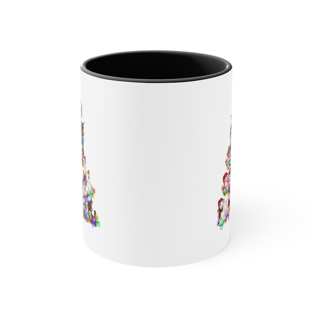 Christmas Tree Farm Animals - Color Handled Funny Mug - We Love Your Gift