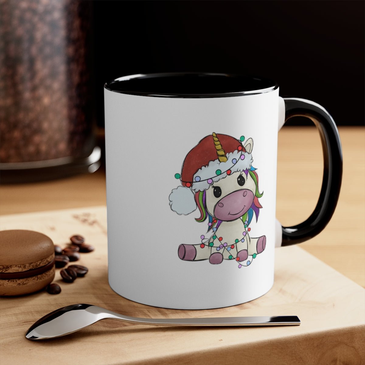 Christmas Unicorn - Color Handled Funny Mug - We Love Your Gift
