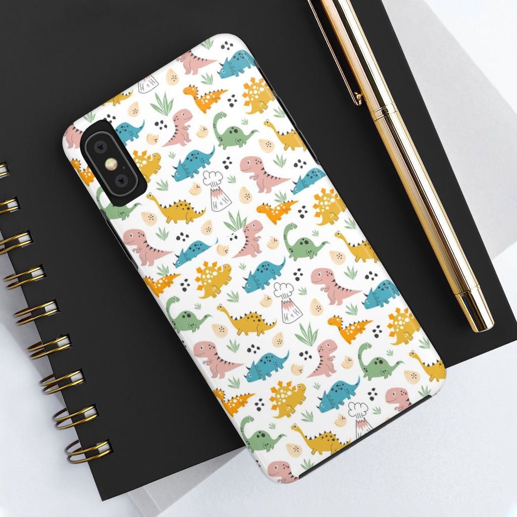 Cute Dinosaurs Tough Phone Case - Super-Cute & Impact Resistant for iPhones & Samsung - We Love Your Gift